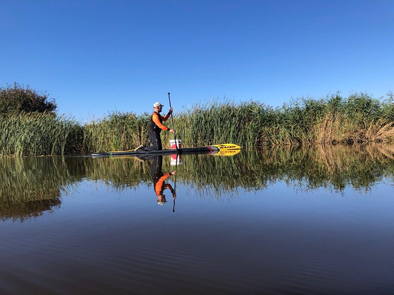 Skjin Wetter 2024 De Fryske Marren - Lionsclub Sneek - man op sup